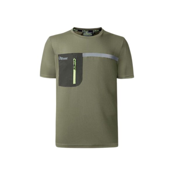 U-POWER T-shirt da lavoro CHRISTAL Burnt Olive
